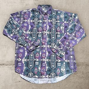 Vintage Western Natural Issue Button Up Shirt Size Medium